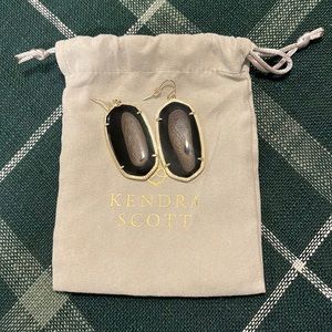 Gold Kendra Scott Danielle Earrings in Black